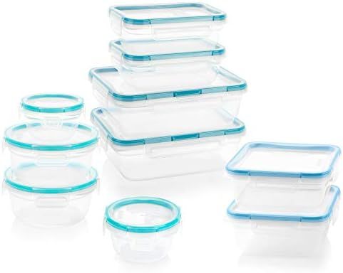Snapware Total Solution Rectangular Plastic Food Storage Set (20-Piece, BPA Free, Meal Prep, Leak... | Amazon (US)