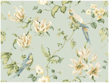 York Wallcoverings Casabella Tropical Floral Removable Wallpaper, Light Blue | Amazon (US)