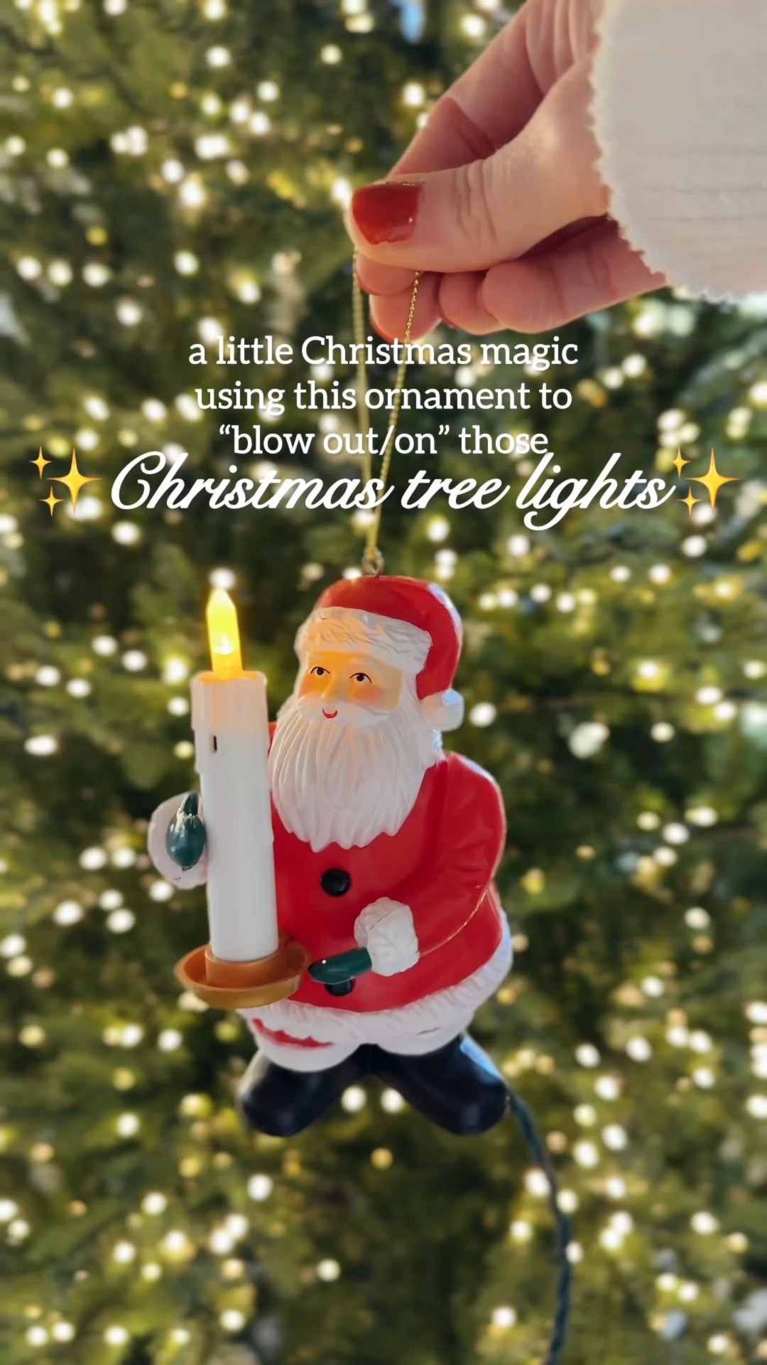 Blow out and on your Christmas tree lights with this Santa candle!

#LTKSeasonal #LTKFamily #LTKKids
