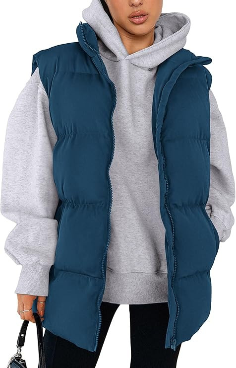 PRETTYGARDEN Women's Puffer Jacket Vests 2026 Fall Casual Sleeveless Stand Collar Zip Up Coats Wa... | Amazon (US)