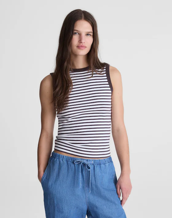 The '90s Shell Tank in Compact Cotton | Madewell