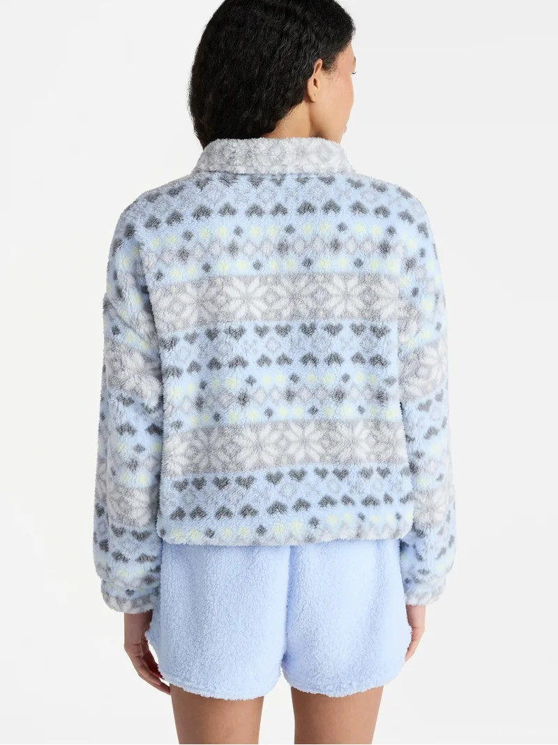 No Boundaries Plush Half-Zip Pullover, Women's | Walmart (US)