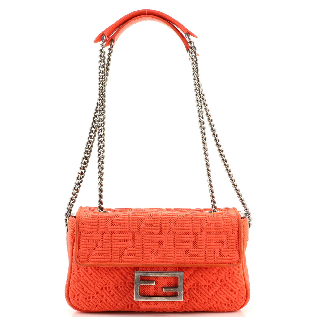 Midi Baguette Chain Bag Zucca Technical Mesh Medium | Rebag