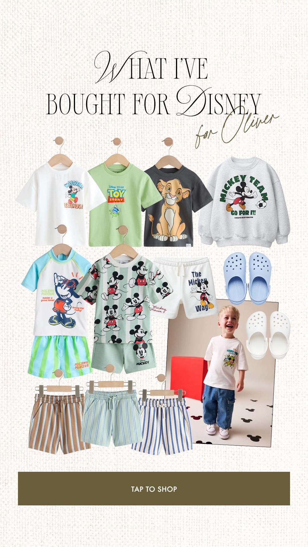 Everything I’ve gotten for Oliver for our upcoming trip to Disney world! 🤍🤍 next has the best stuff for boys!!! Love it all!

Disney world, preschool aged boy clothes, boy clothes, Mickey sets, Mickey Mouse, simba, animal kingdom, Disney outfit inspo 

#LTKKids #LTKTravel #LTKmomlife