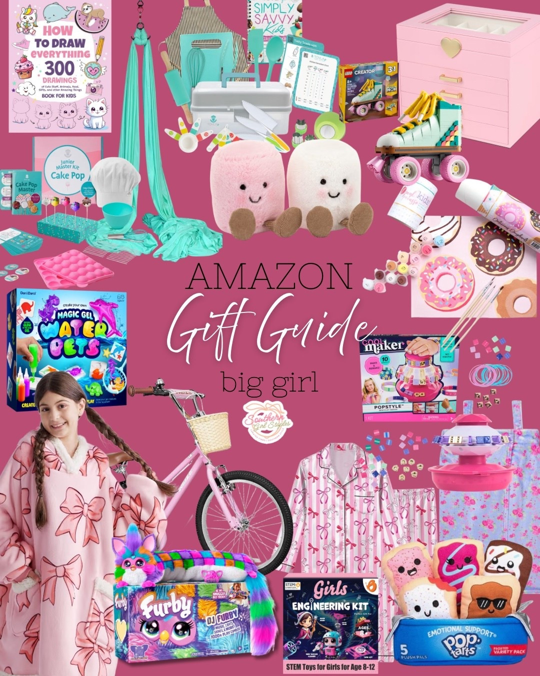 Big girl gift ideas that are ACTUALLY fun, creative, and mom-approved! 🎀💗 From baking sets and rollerskates to STEM kits and cozy must-haves — everything is linked for easy shopping.
Tap to shop the full guide! 🎁👇 #AmazonGiftGuide #BigGirlGifts #SouthernGirlStaples


#LTKGiftGuide #LTKCyberWeek #LTKKids