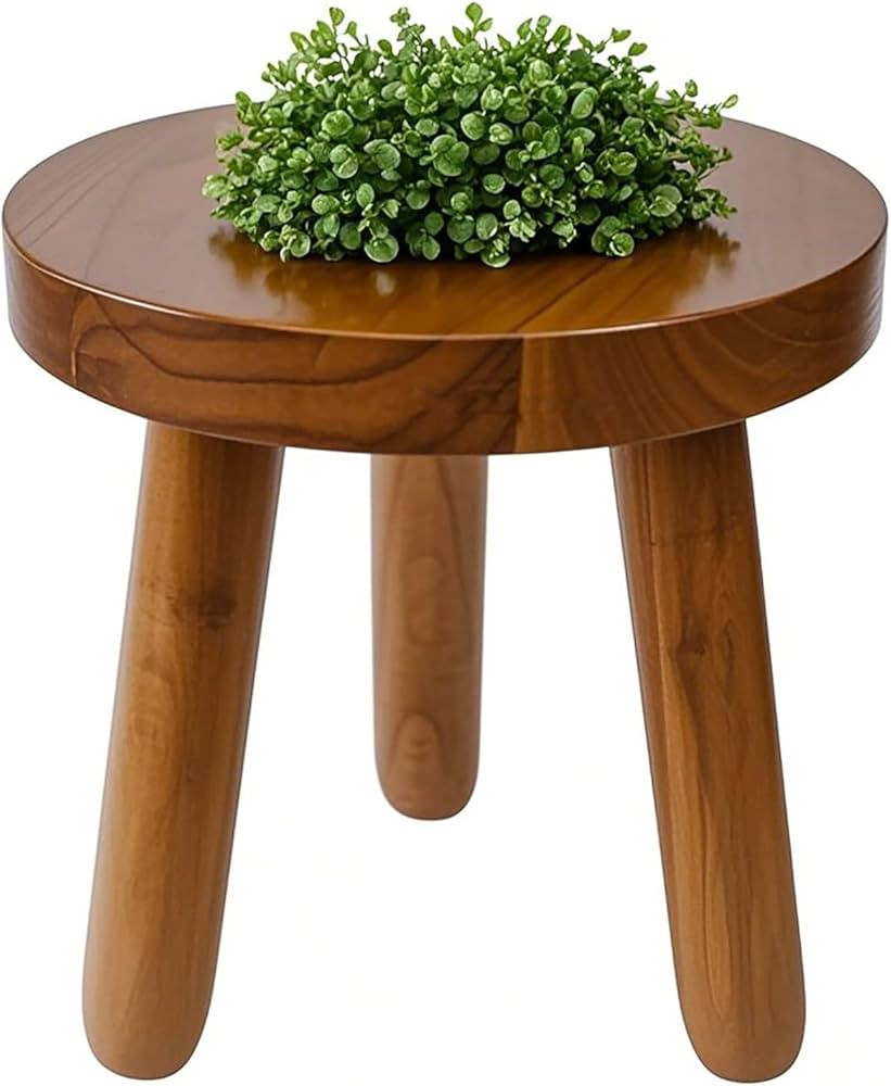 Teak Stool | Wood Plant Stand | Teak Wood Accent Stool | Accent Table |Side Table (12" Tall) | Amazon (US)