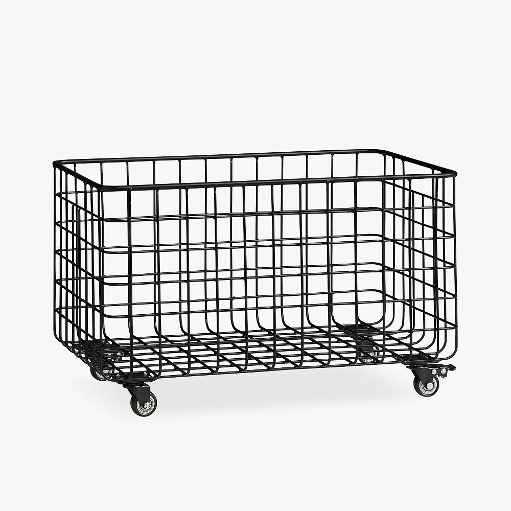 Metal Grid Rolling Storage Bin | Pottery Barn Teen
