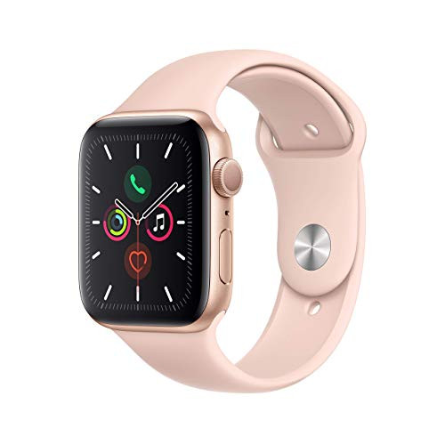 Apple Watch Series 5 (GPS, 44MM) - Gold Aluminum Case with Pink Sand Sport Band (Renewed) | Amazon (US)