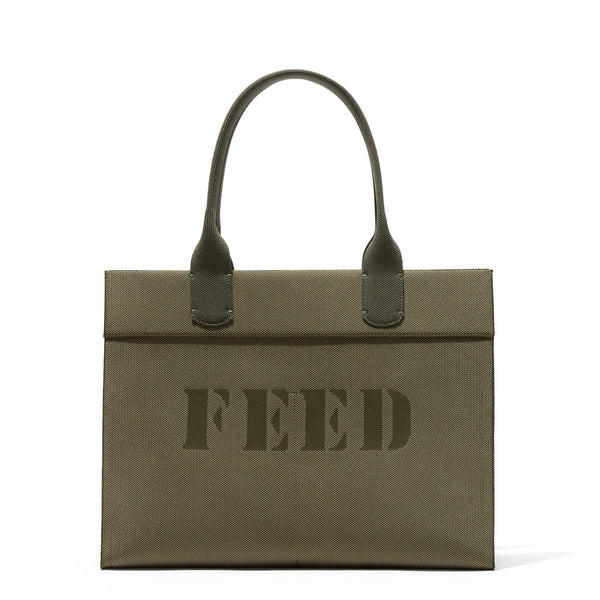 Rothy's x FEED Medium Market Tote Olive Green | FEED Project