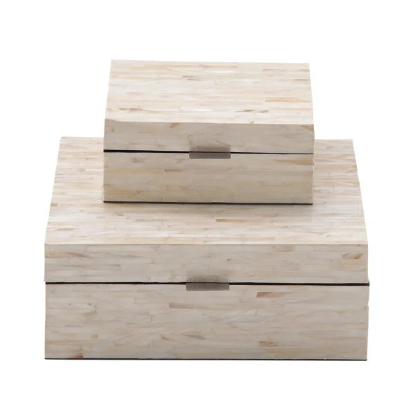 Marea 2 Piece Mother of Pearl Inlay Decorative Box Set | Wayfair North America