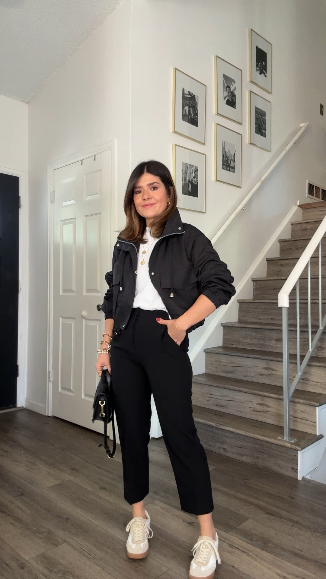 One of my favorite jackets from Amazon right now! It runs tts and it comes in a bunch of colors! They are all so good! I have it brown and black! 
Tee size small
Jacket size small
Pants size 0S 

#LTKSaleAlert #LTKFindsUnder100 #LTKFindsUnder50