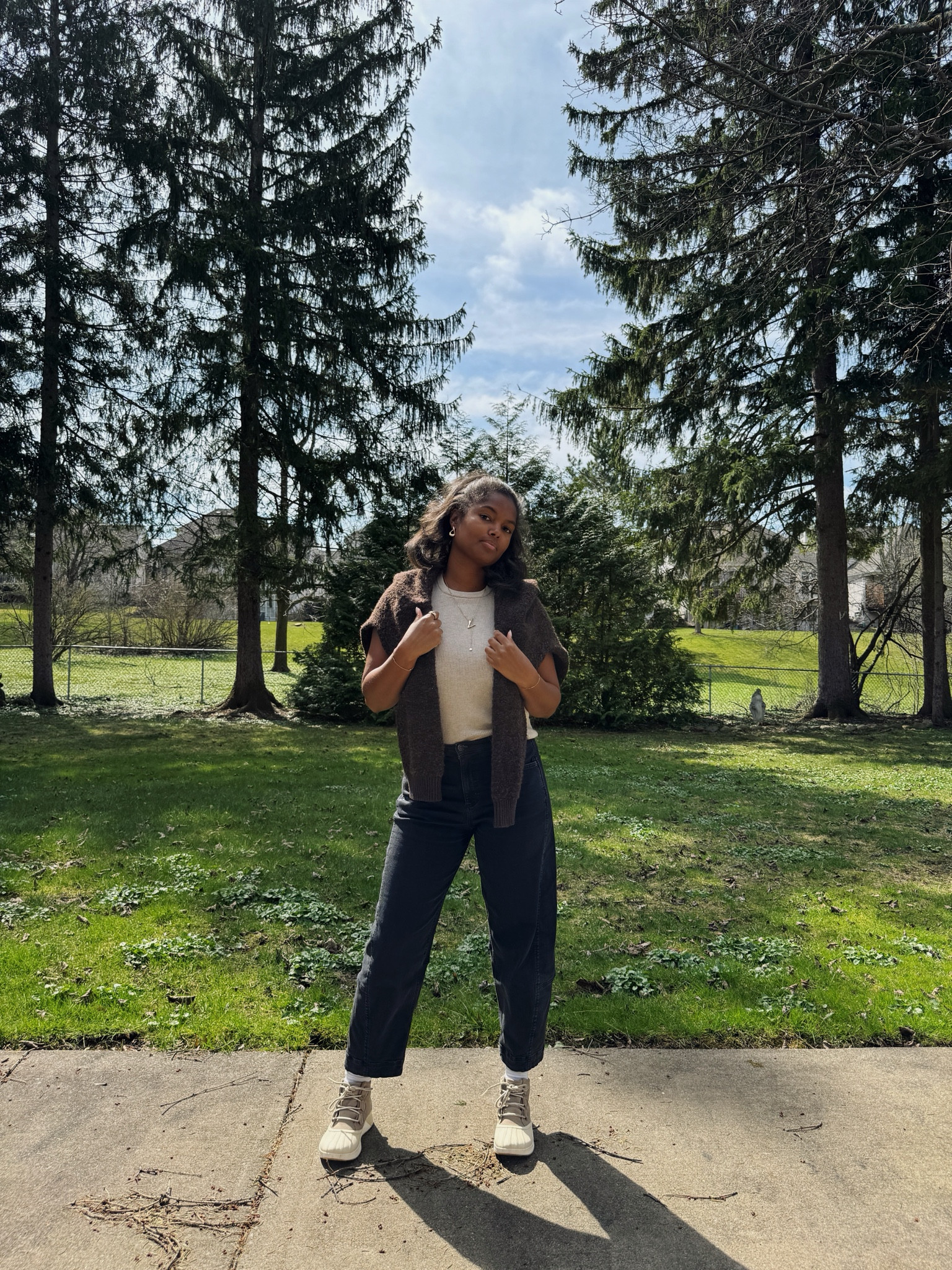 The greatest traditional outfit combo. Tank, sweater over the should, good jeans 🤌🏾

#LTKSeasonal #LTKfindsunder100 #LTKstyletip