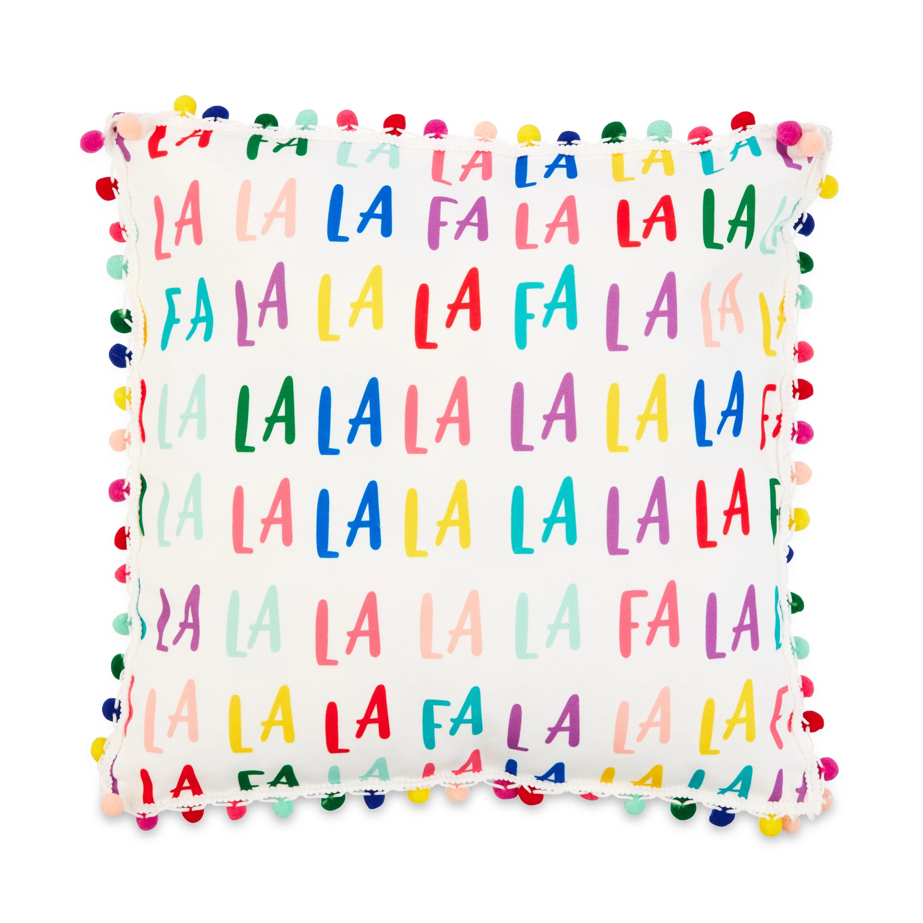 Holiday Time Fa La La 16" Decorative Throw Pillow - Walmart.com | Walmart (US)