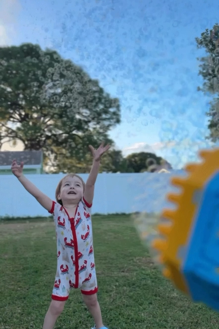 Pure bliss 🥰 thanks to the Bazooka Bubble Blaster from Amazon 

#LTKGiftGuide #LTKKids #LTKFamily