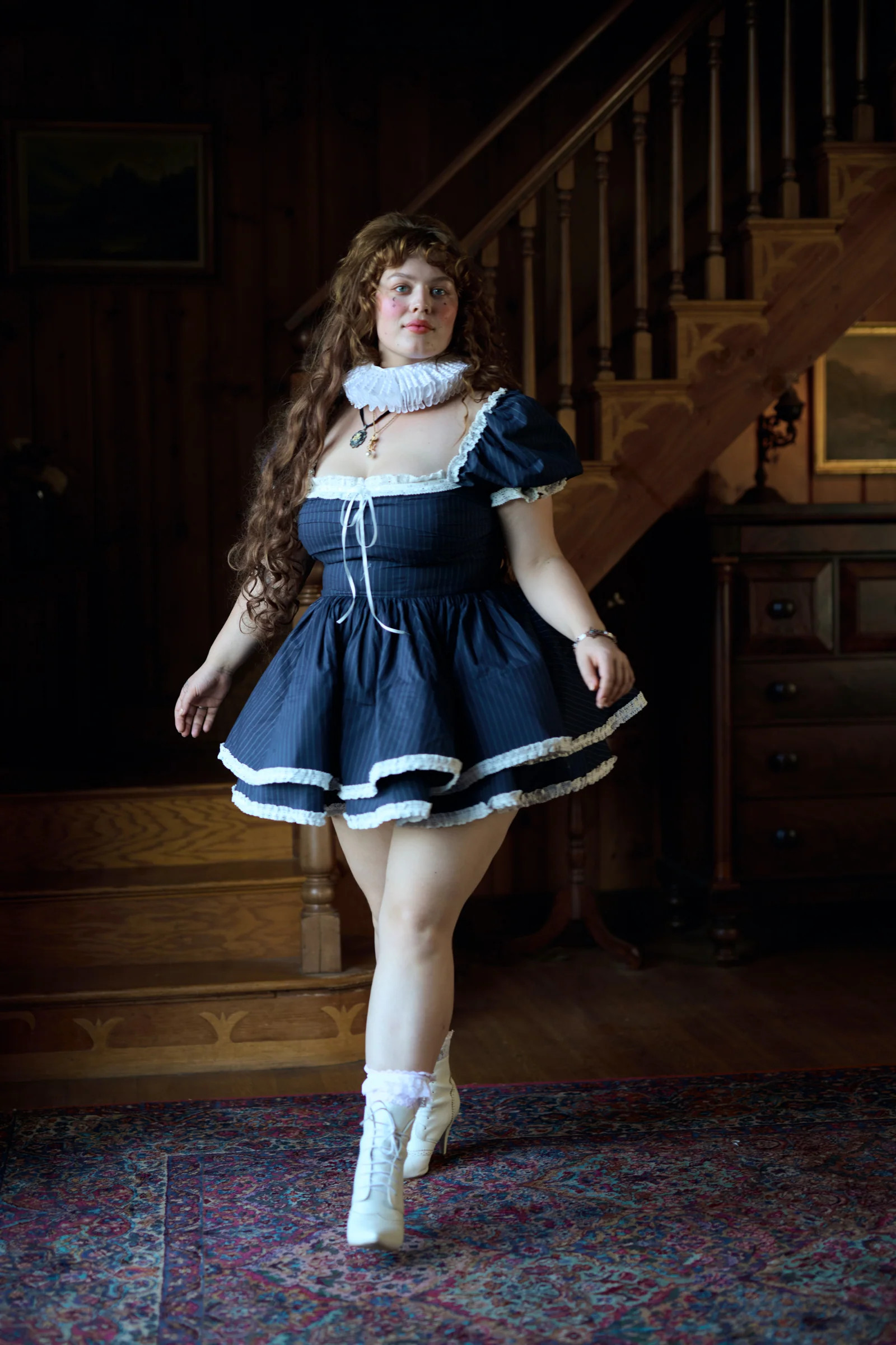 The Pinstripe Bonny Dress | Selkie Collection