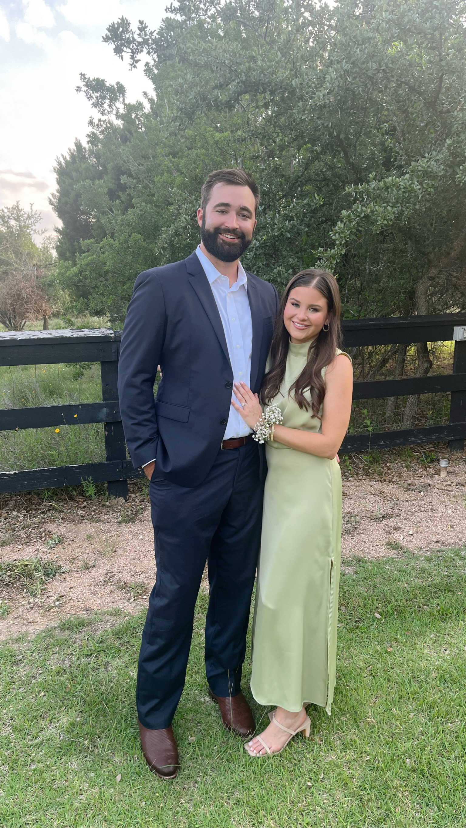 Our final spring wedding of the year! Wearing a size small - this Amazon dress is under $50 

#SpringWedding #WeddingGuest #BridemaidDress #Sage #GreenDress #Bridesmaid #HighNeck #FloorLengthDress #NavySuit #CountryCocktail #CocktailAttire #CouplesOutfit #Tecovas #Amazon #BananaRepublic #PoplinDressShirt #LizardBoots #BrownWesternBoot #MensFashion #Fashion #NudeShoes #AmazonShoes #AmazonDress #Under50 #SatinDress #ClassicDress #TexasWedding #AustinTexas

#LTKunder50 #LTKwedding #LTKstyletip