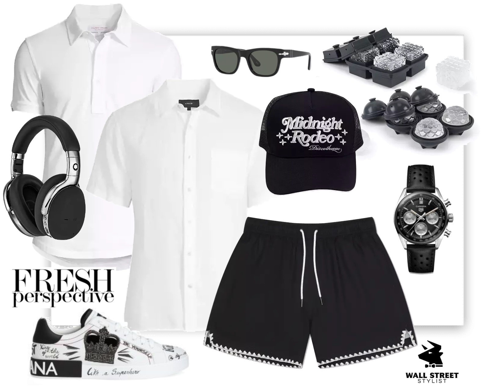 Men’s cool, modern, urban beach style: black and white is always in style 🖤 #menswear 

#LTKMens #LTKSwim #LTKSeasonal