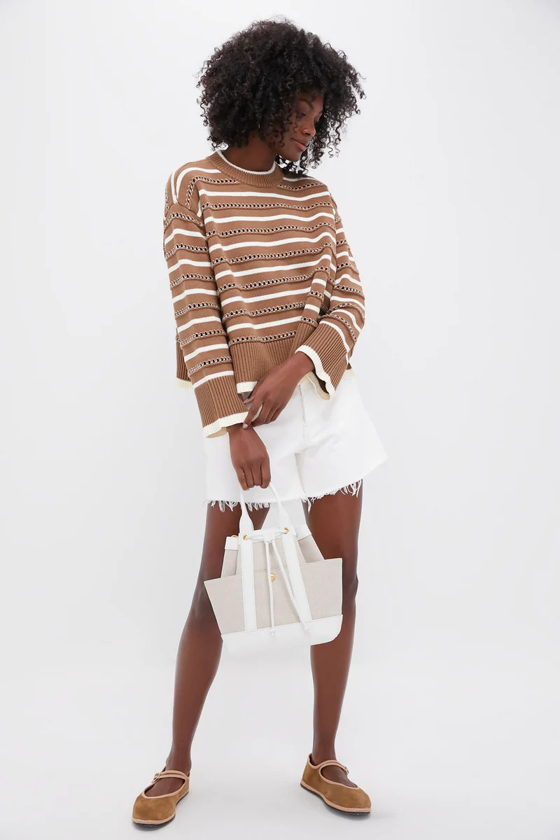 Natural and Off White Veronica Beard Goody Bag | Tuckernuck (US)