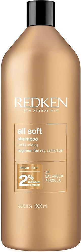 Redken All Soft Shampoo | Deeply Moisturizes and Hydrates | Softens, Smooths, and Adds Shine | Sa... | Amazon (US)