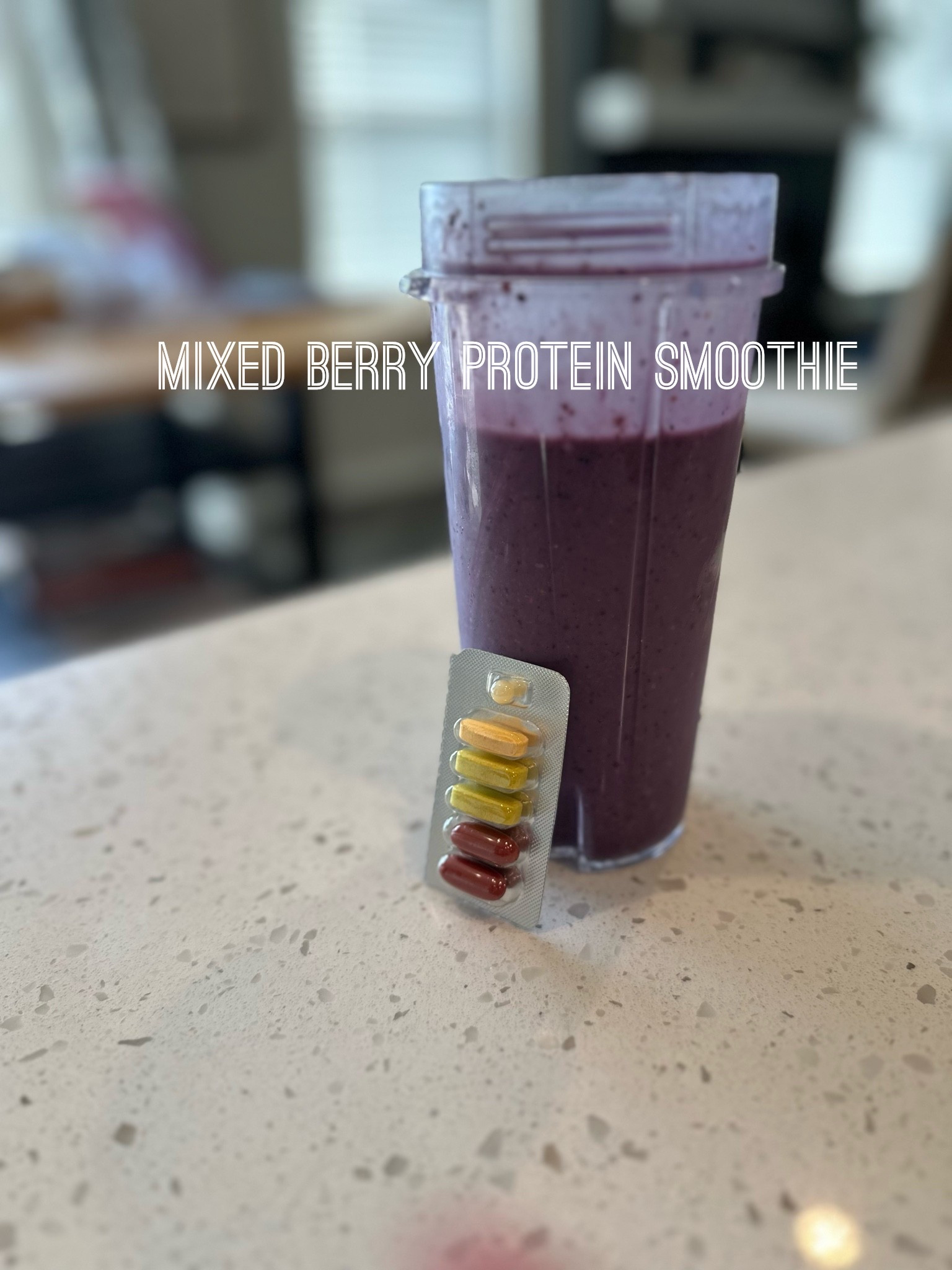 Mixed Berry Pina colada protein smoothie

1/2 cup milk/alternative milk
1 banana
1 cup frozen mixed berries (blackberries, raspberries, strawberries)
20grams of Pina Colada protein powder 

Blend well and enjoy!

Comment COLADA to get the link to this seasonal flavor 🍍

#LTKfitnessgoals #LTKmorningroutine #LTKOver40
