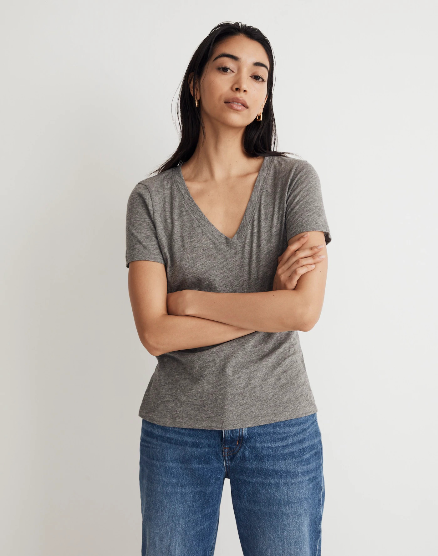 Whisper Cotton V-Neck Tee | Madewell