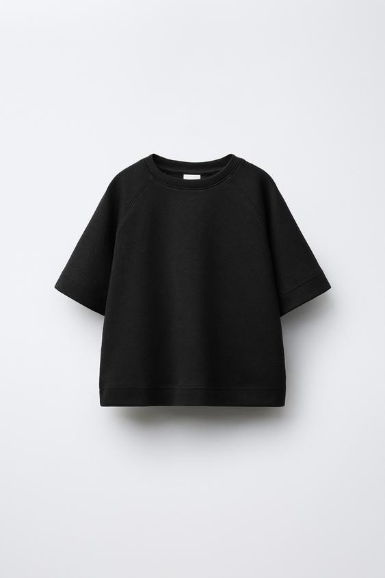BASIC INTERLOCK T-SHIRT | Zara Canada