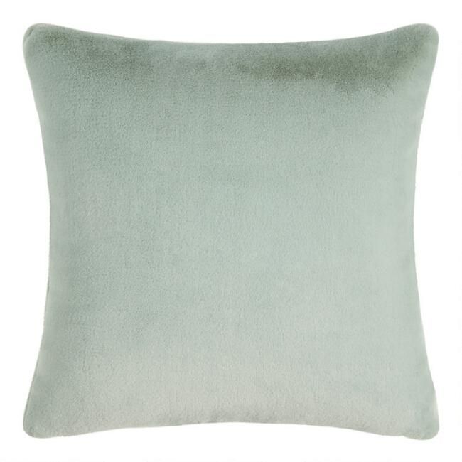Fuzzy Plush Throw Pillow | World Market
