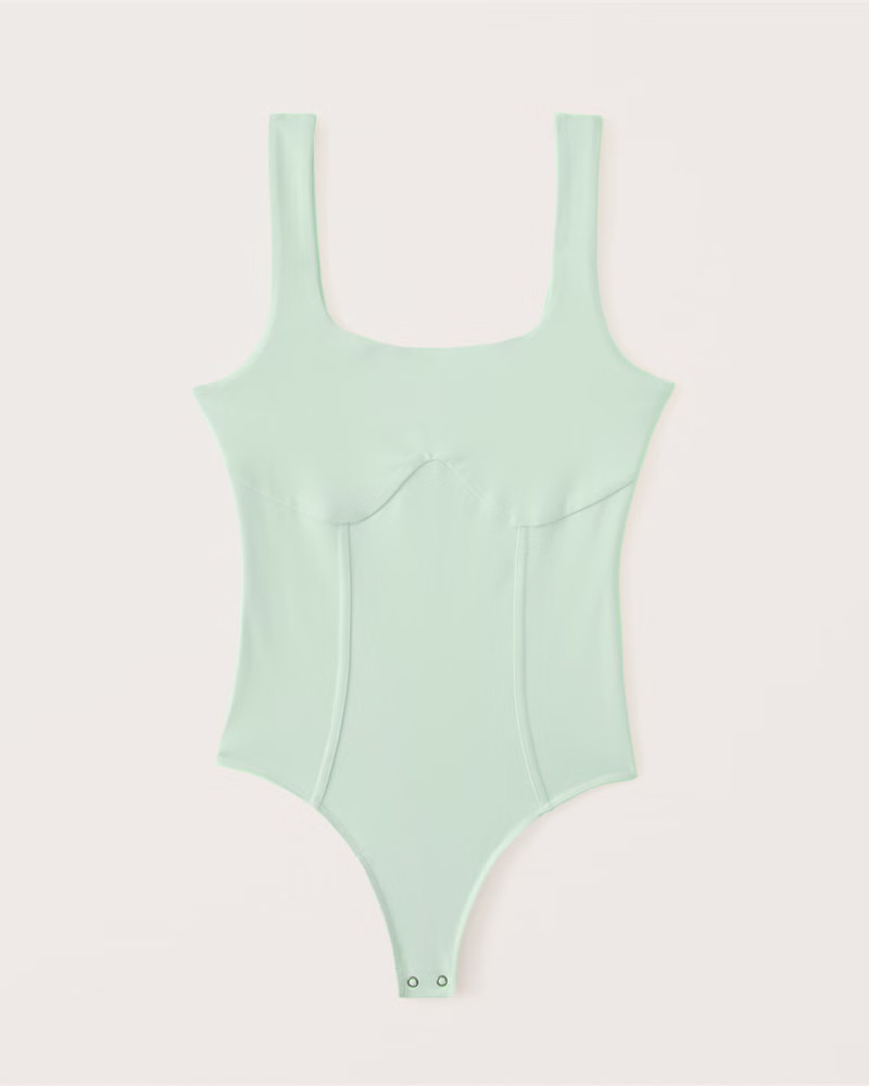 Double-Layered Seamless Fabric Corset Bodysuit | Abercrombie & Fitch (US)