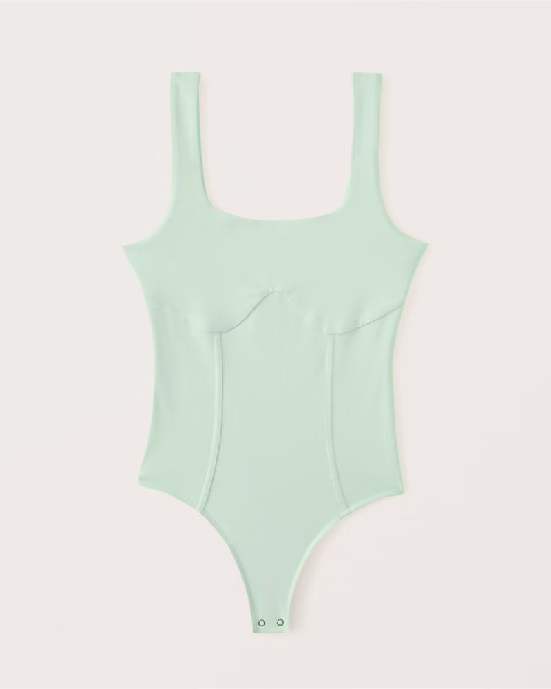 Double-Layered Seamless Fabric Corset Bodysuit | Abercrombie & Fitch (US)