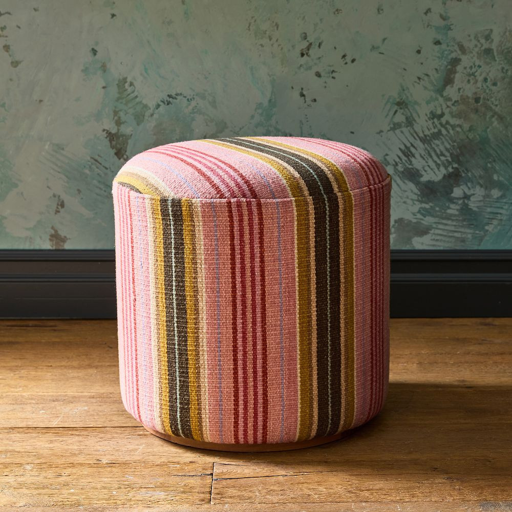 Kacey Striped Ottoman | GreenRow