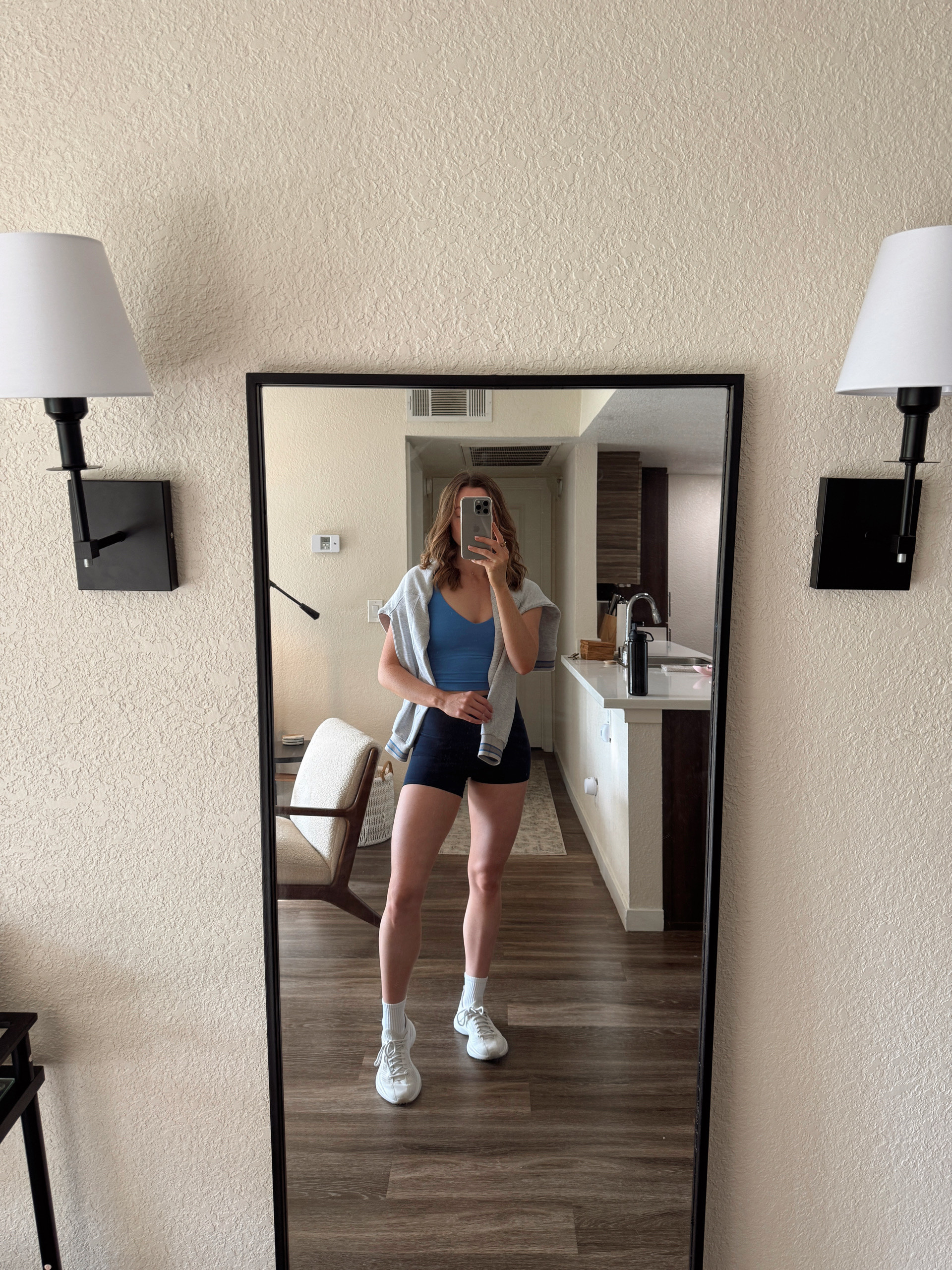 Lululemon Align set, Navy & Pool Party
Shorts & Tank: 4
Sweatshirt: S
Socks: size down to Smalll

#LTKFindsUnder100 #LTKActive