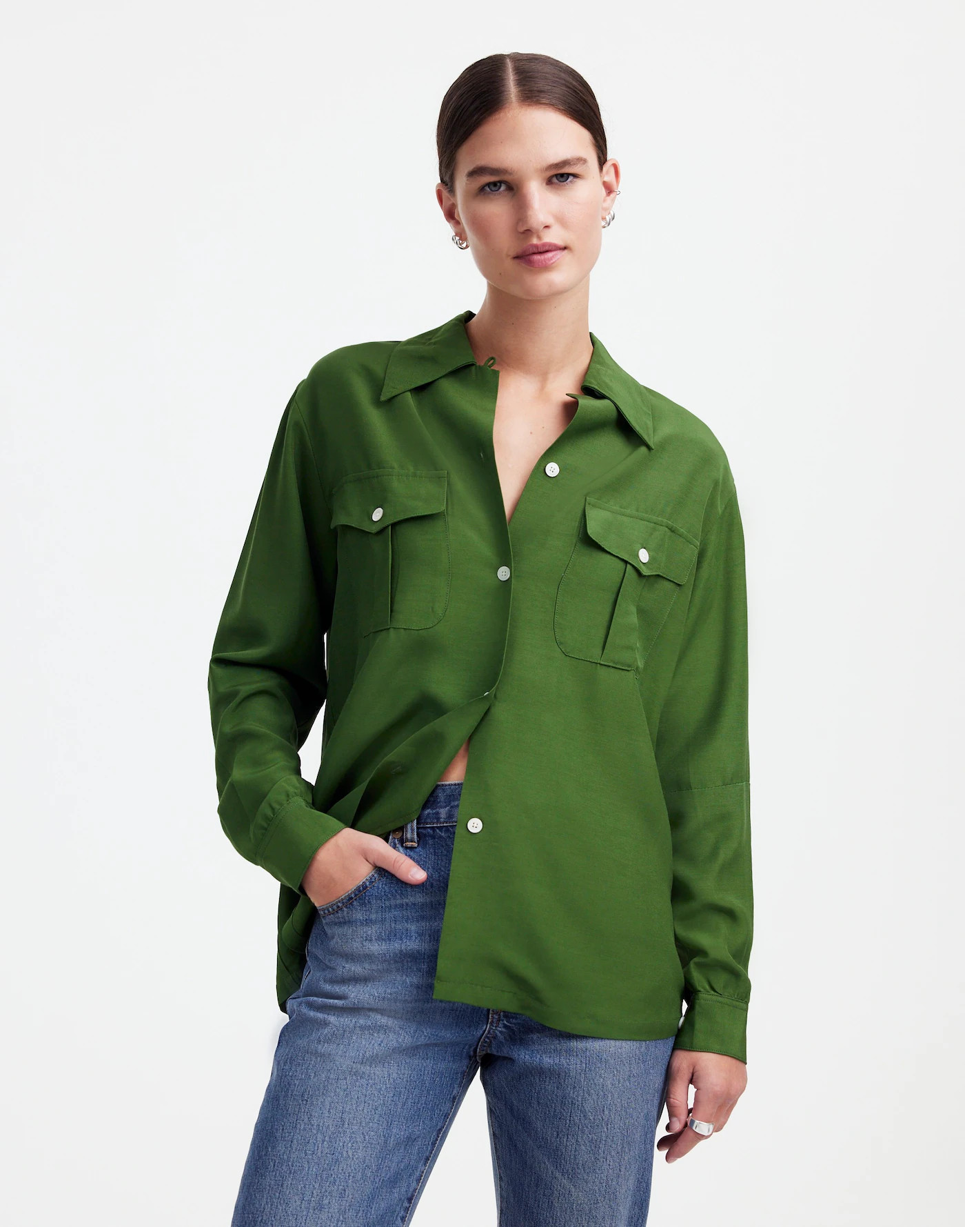 Alexa Chung for Madewell Pleat-Pocket Button-Up Shirt | Madewell | Madewell