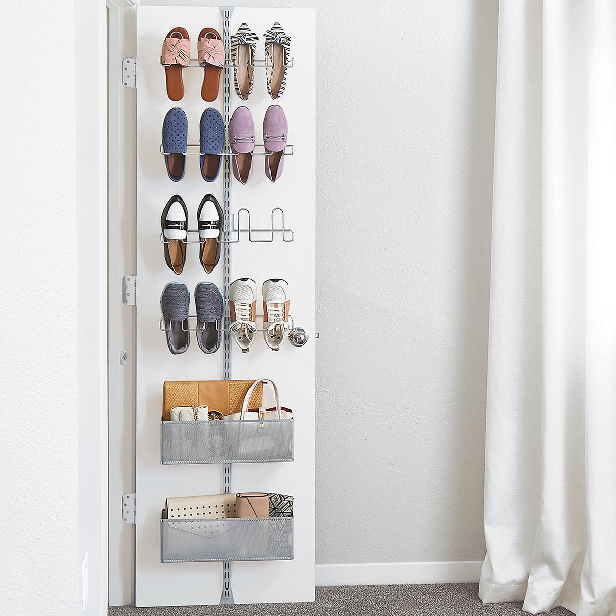 Elfa Utility Shoe Storage Over the Door Rack | The Container Store