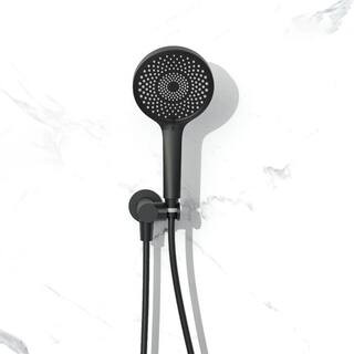 GIVING TREE 3-Spray Patterns 5 in. Ceiling Mount Handheld Shower Head with 12 in. Round Rain Head... | The Home Depot