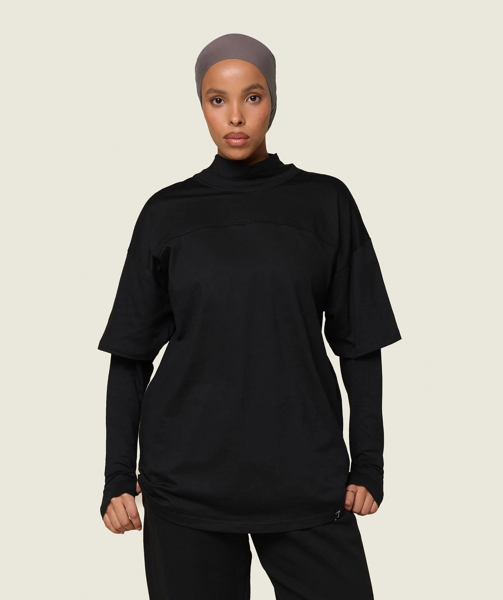 Gymshark GS x Leana Deeb Oversized T-shirt - Black | Gymshark US