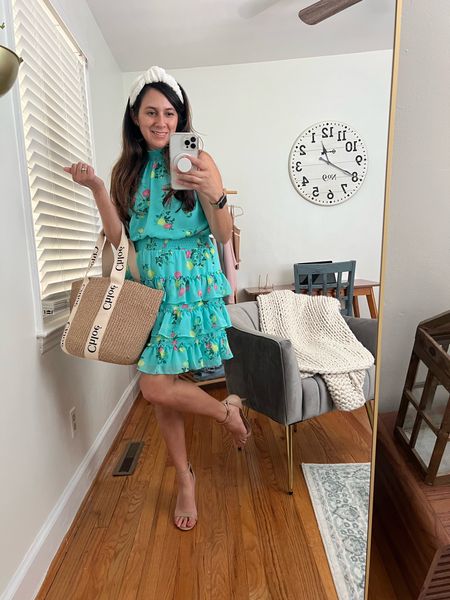 This sleeveless flare dress in ocean teal is the perfect Summer fit. I love it for the summer season which can be worn to a summer wedding or any other summer event 💙 summer style, Brandi Kimberly Style 

#LTKStyleTip #LTKSeasonal #LTKOver40