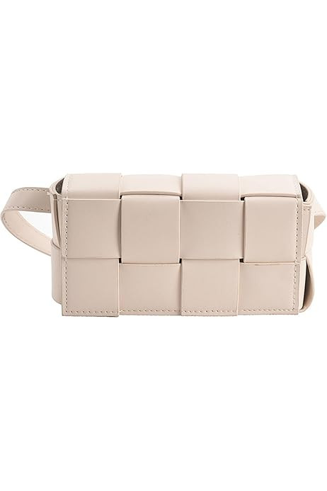 Woven Fanny Pack Crossbody Bags for Women Convertible White Belt Bag Padded Cassette-Style Waist ... | Amazon (US)