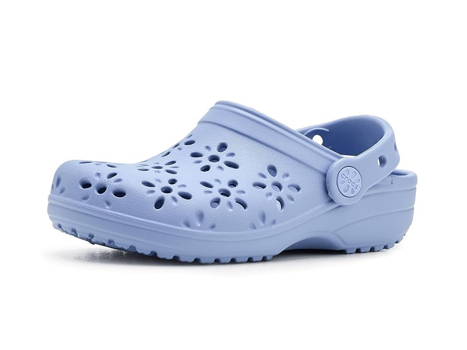 Crocs Kids Classic Clogs with Floral Cut Out Design (Little Kid/Big Kid) Kids Shoes Blue Haze : 1 Little Kid M, EVA | Zappos