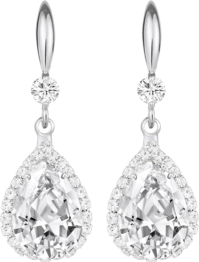 Linawe Diamond Dangle Earrings for Women Trendy, Rhinestone Drop Chandelier Earrings, Teardrop Cr... | Amazon (US)
