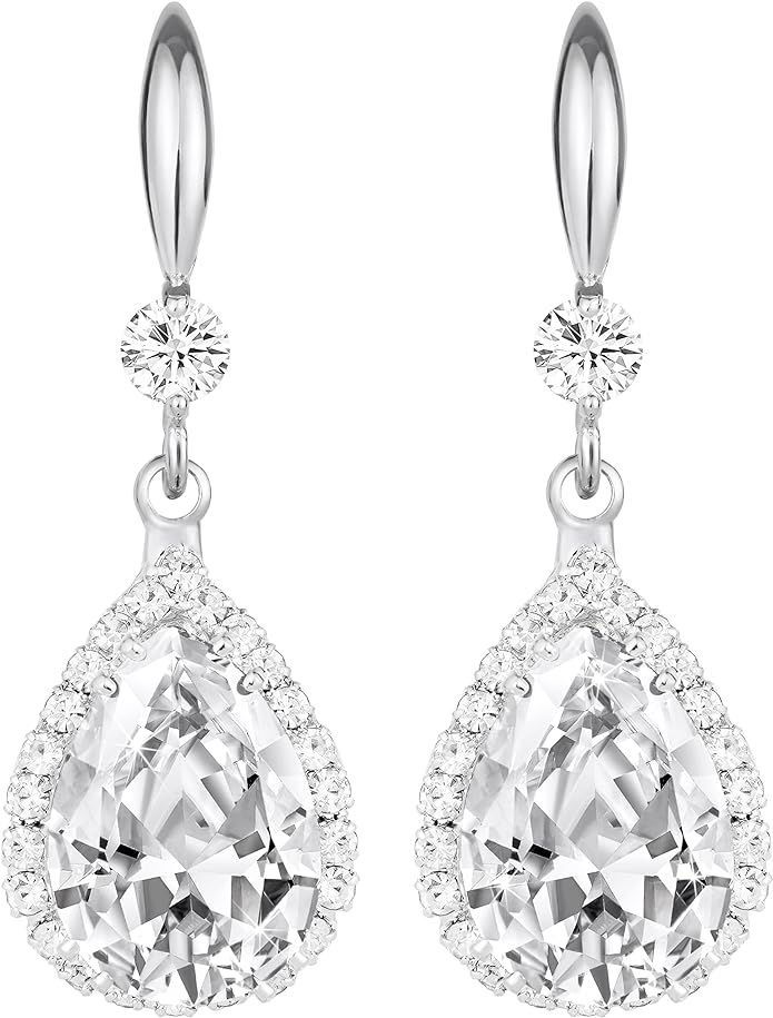Linawe Diamond Dangle Earrings for Women Trendy, Rhinestone Drop Chandelier Earrings, Teardrop Cr... | Amazon (US)