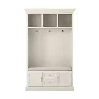 Home Decorators Collection Royce Polar Off-White 49 in. Hall Tree SK19075R1-PW - The Home Depot | The Home Depot