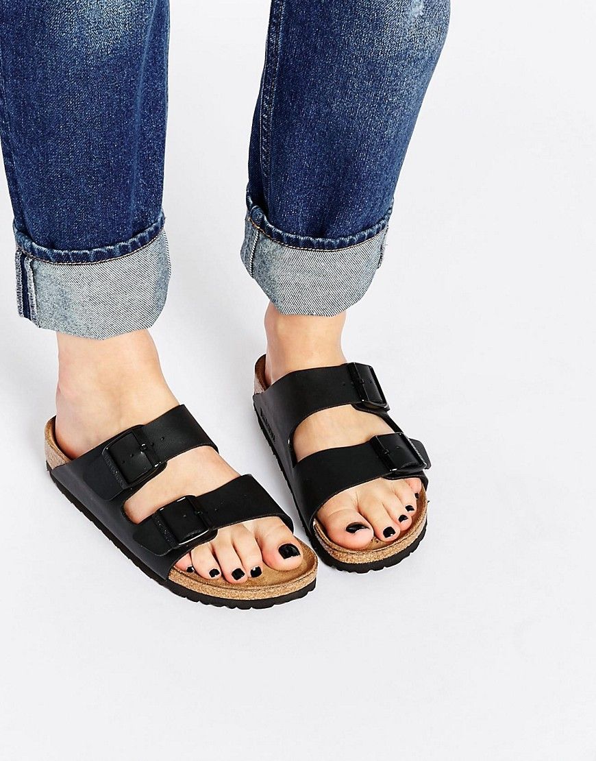 Birkenstock Arizona Black Flat Sandals | ASOS US