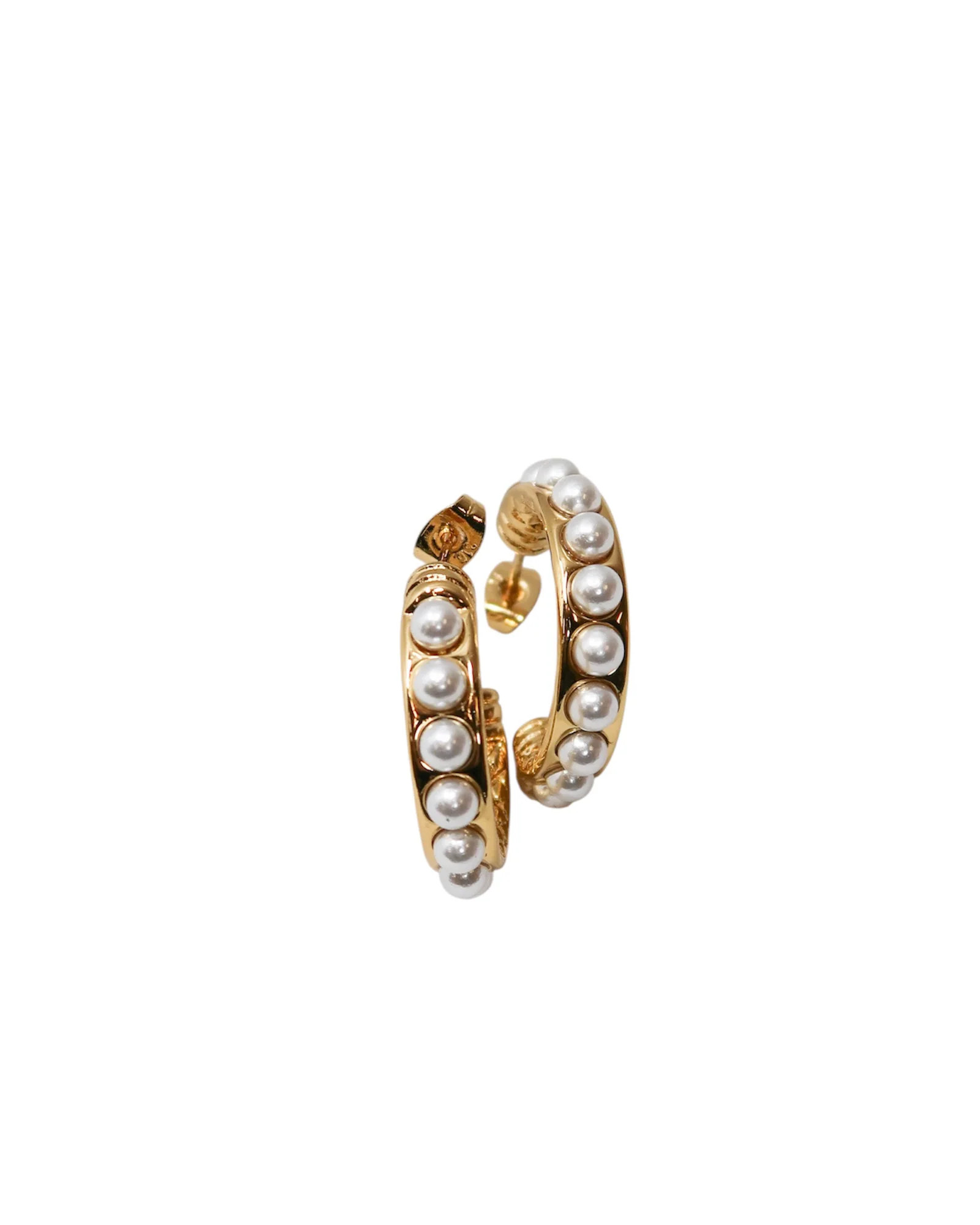 Sweet Talk Pearl Huggies 316L Stainless Steel | KC Chic Designs