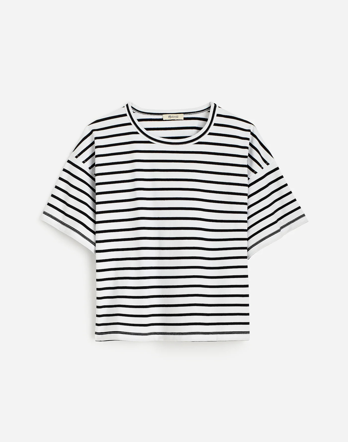 Everyday Boxy Crop Tee in Stripe | Madewell | Madewell