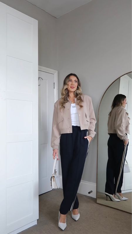 Office outfit inspo for those of you back to work next week. These Reiss wide leg pull on trousers are such a versatile piece for the office. I love them paired here with this bomber jacket but you could also dress this outfit down with trainers depending on your office dress code. 

Office outfits 
Workwear 

#LTKstyletip #LTKworkwear #LTKeurope