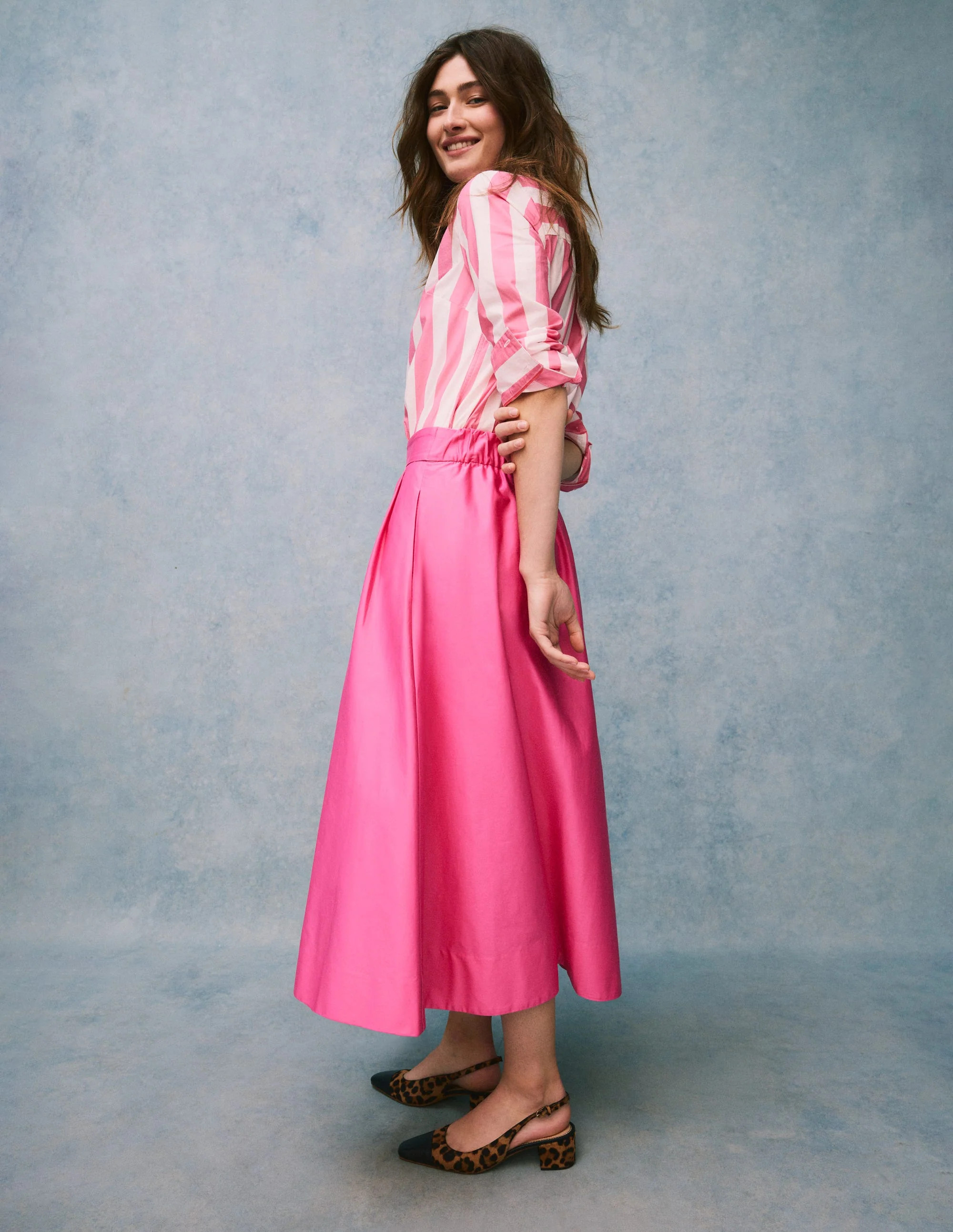 Isabella Rock aus Baumwollsatin-Sorbet-Rosa | Boden DE