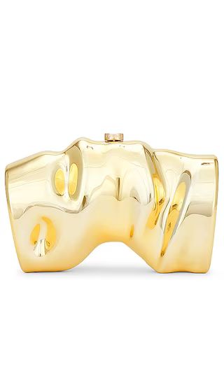 Scrunch Clutch in Shiny Gold | Revolve Clothing (Global)