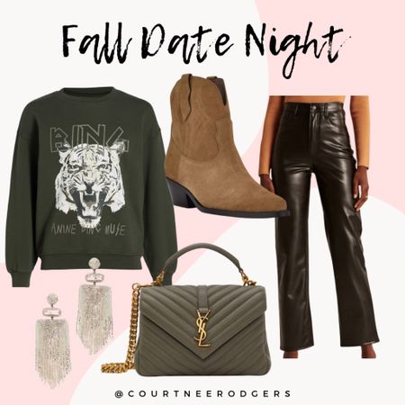 Fall Date Night Outfit Inspiration ✨ 

Fall outfit, fall fashion, Anine Bing, leather pants, western boots, Saint Laurent handbags 

#LTKstyletip #LTKSeasonal #LTKsalealert