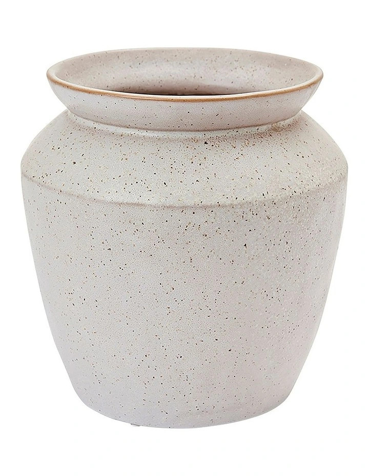 George Speckle Vase 21x19.8cm in Neutral | Myer