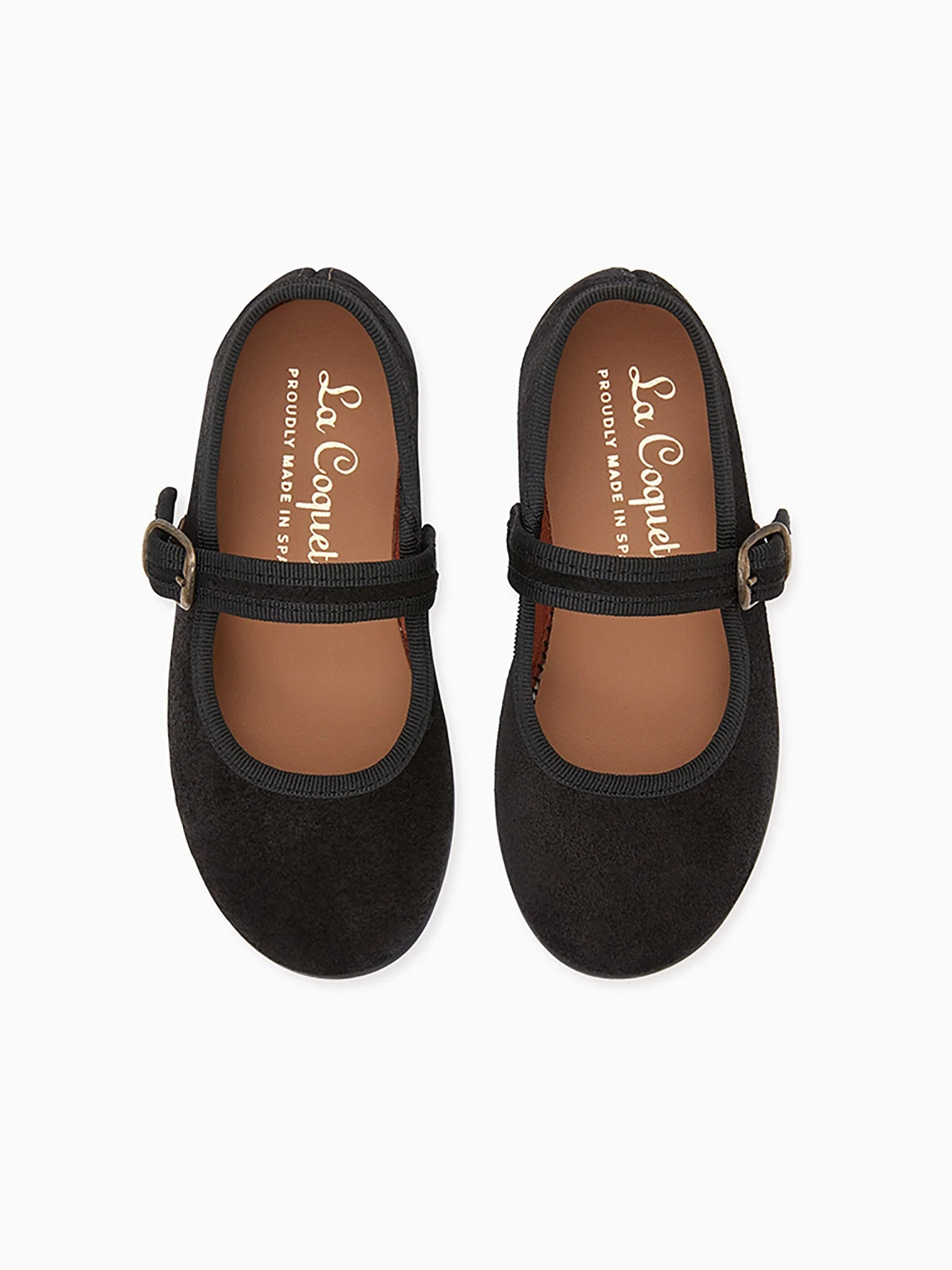 Black Suede Girl Mary Jane Shoes | La Coqueta (US)